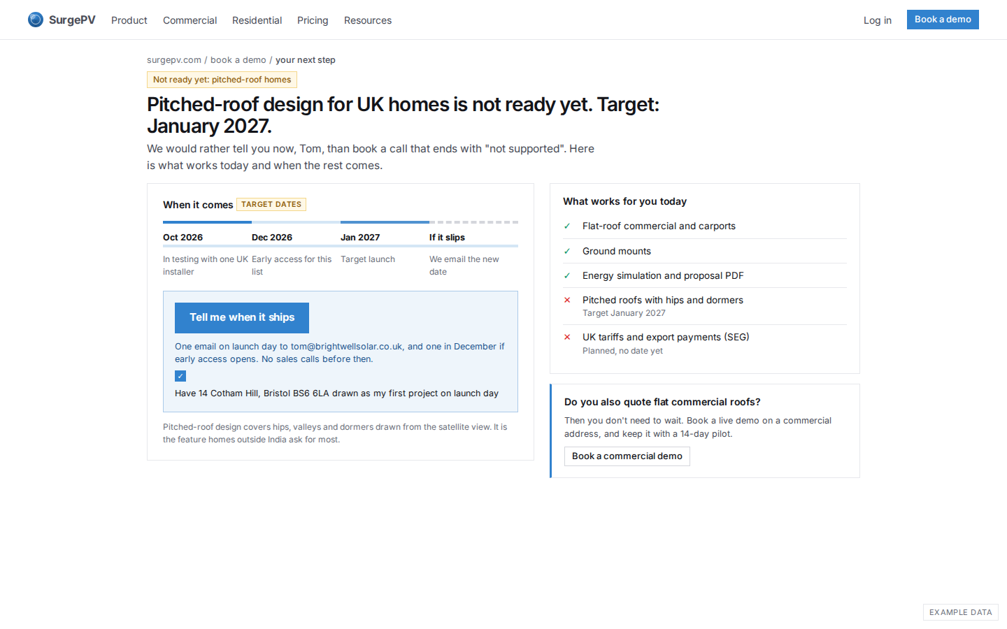 Residential in the UK: pitched-roof waitlist