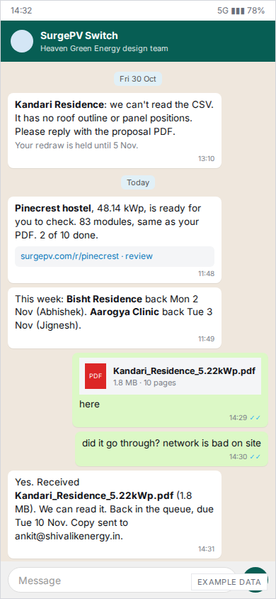 Phone: redraw updates on WhatsApp